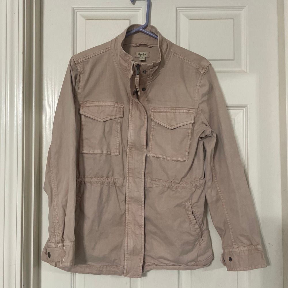 Style Co Utility Jacket‎ Blush Pink Utility Jacket Women Size M